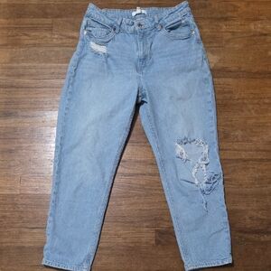 H&M Mom Slim Fit High Waist Ankle Jeans
